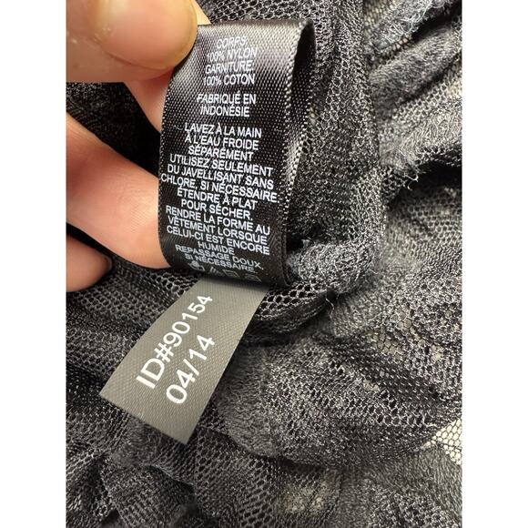 Black Sheer Fairy Witchy Lace Goth Whimsigoth Top Womens XSmall Romantic Y2K - Picture 9 of 10